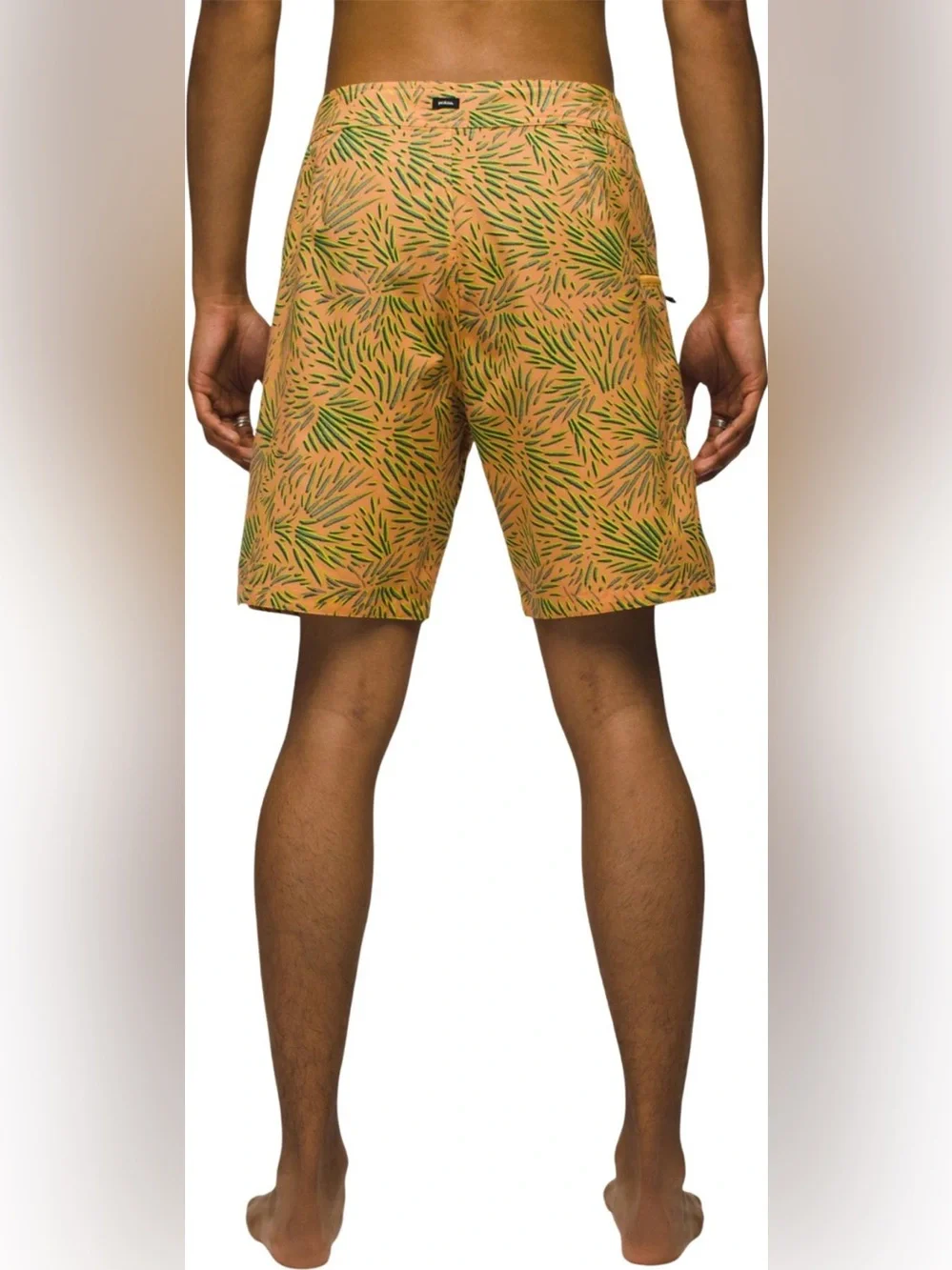 Prana Men's Rock Shock Boardshorts Aura Glow peach swim trunks shorts size 40